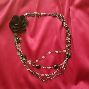 The Limited multi chain flower necklace